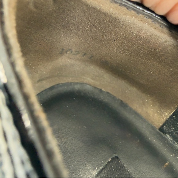 Paul Green Natasha LF Black Crinkled Patent Leather Loafers - Size 7.5 - Picture 8 of 9